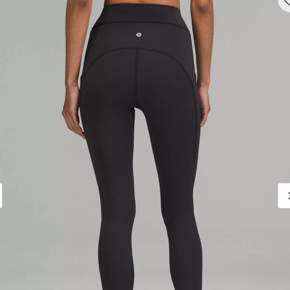 Lululemon Power Thru High-Rise Tight 25" Black size 6 excellent condition - Picture 3 of 10